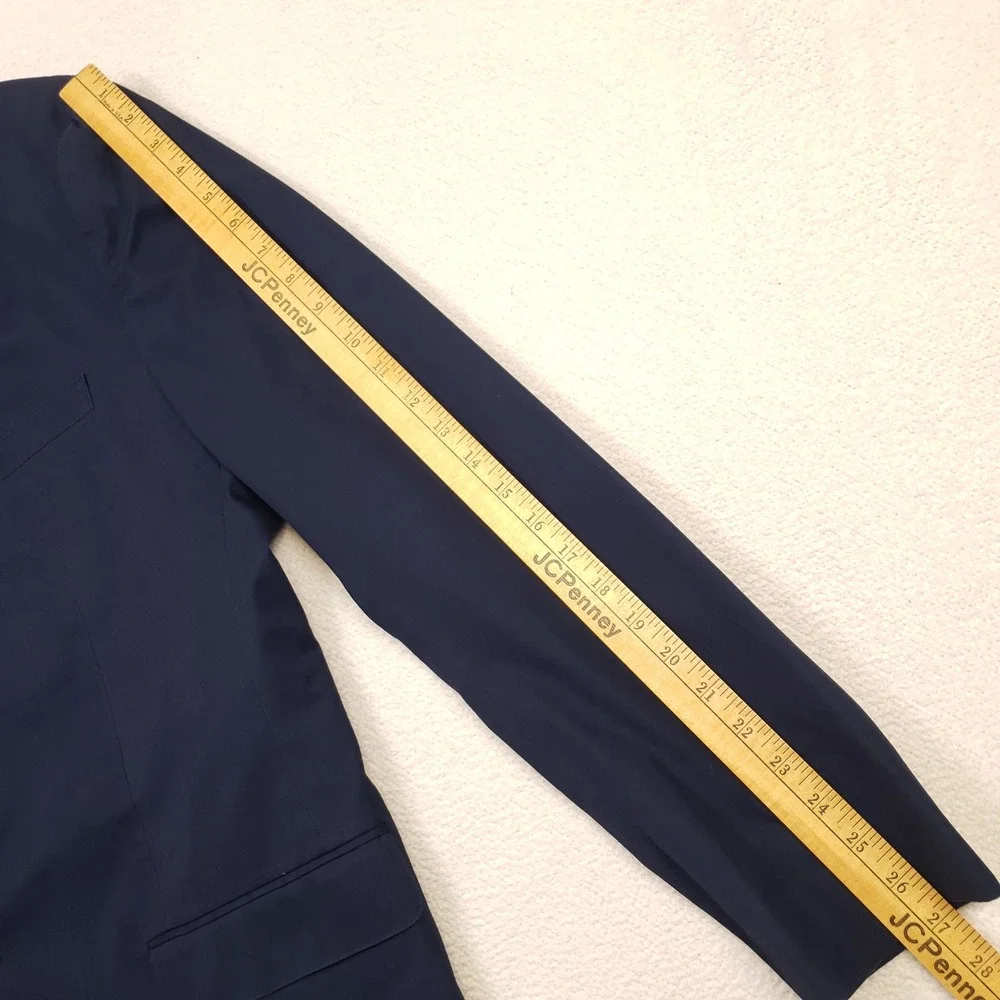 Bonobos Blazer Mens 46R Navy Blue Cotton Standard Fit Partially Lined Sport Coat